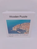 Drvene puzzle A3, 30 × 40 cm – obalni grad