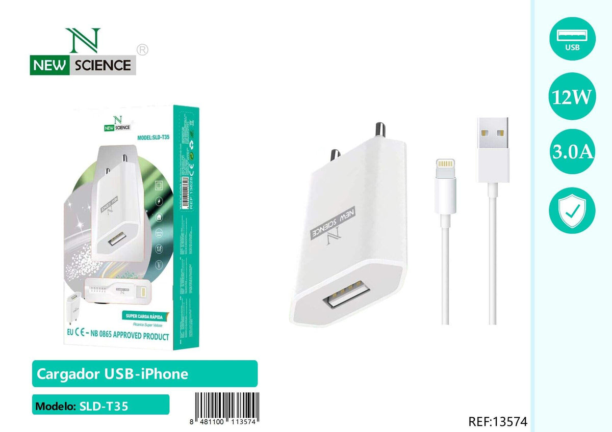 Kućni punjač USB (SLD-T35) – S kabelom za iPhone