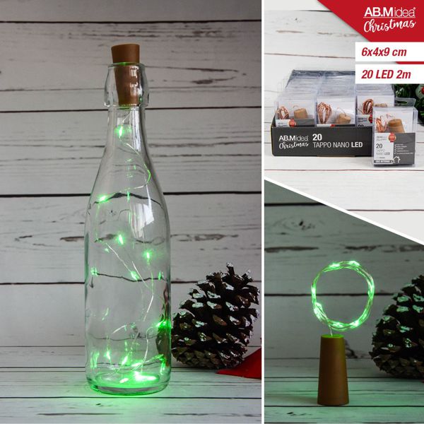 LED lampice u bočici – čep za bocu