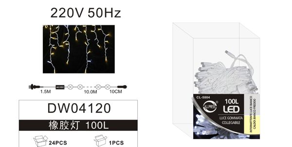 LED sige 220 V, gumeni kabel – spojive