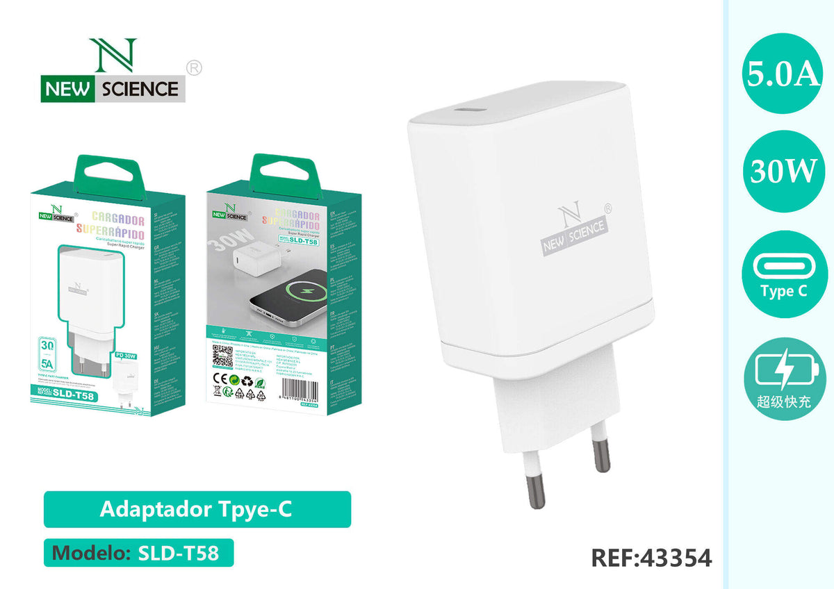 Kućni punjač USB-C PD 30 W (SLD-T58) – Samo adapter