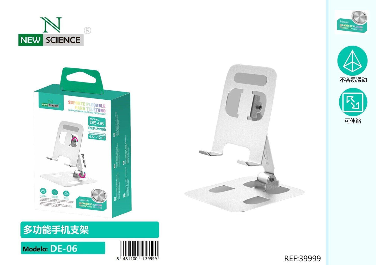 Sklopivi aluminijski stalak za mobitel (DE-06) – Bijela