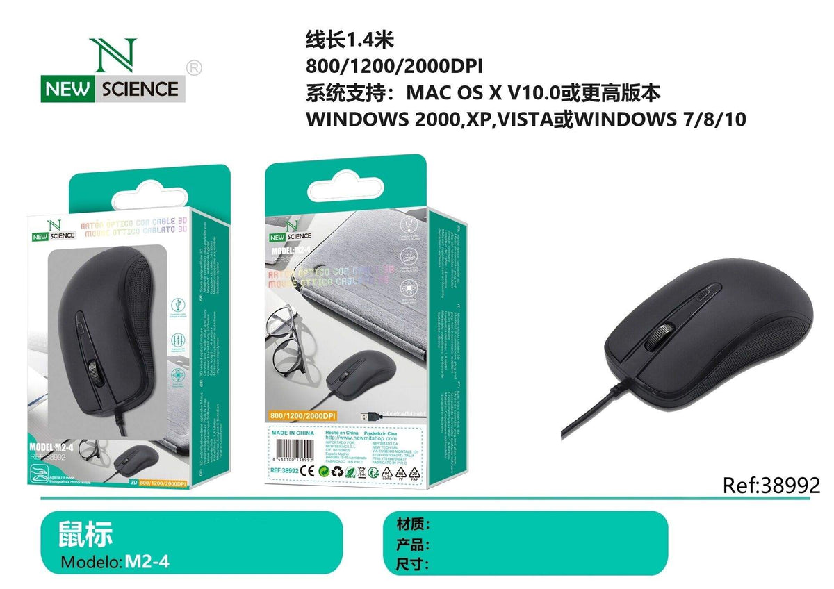 Žičani USB miš (M2-4) – crni