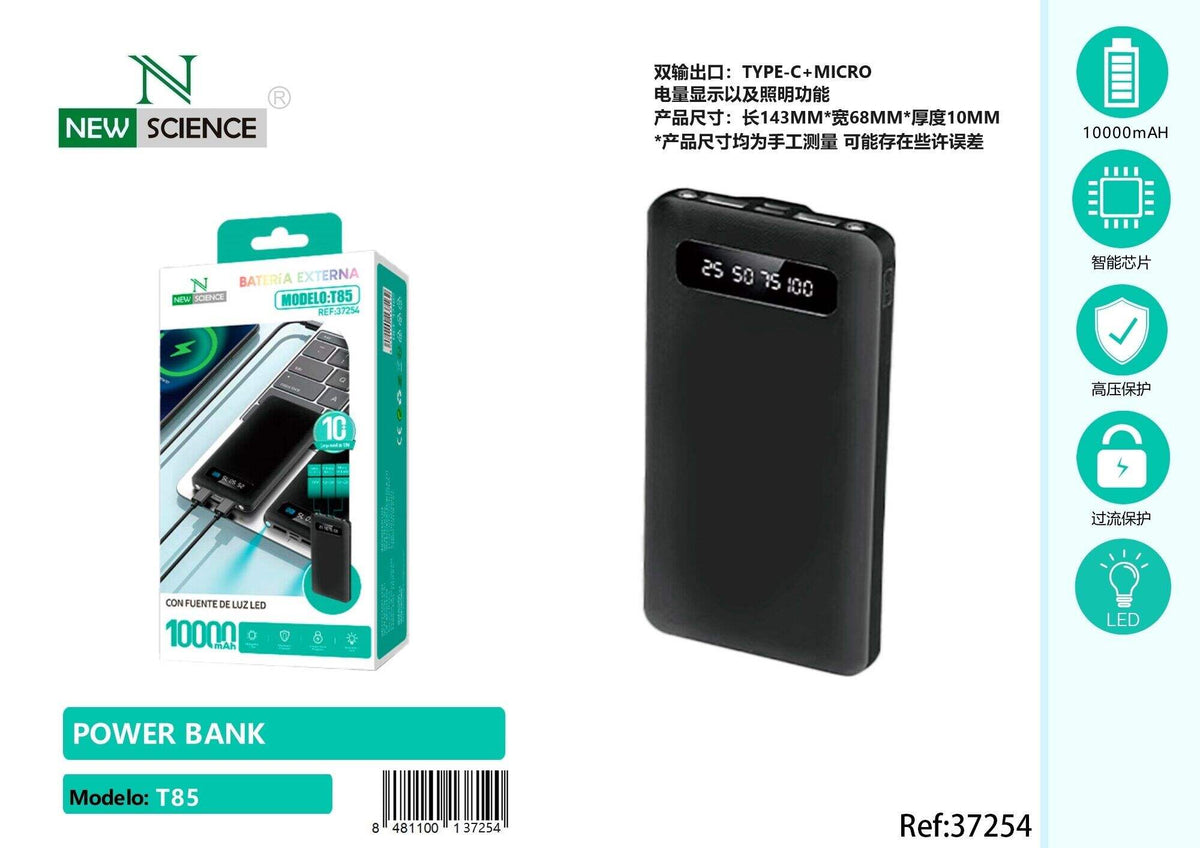 Powerbank 10000 mAh (T85) – Crna