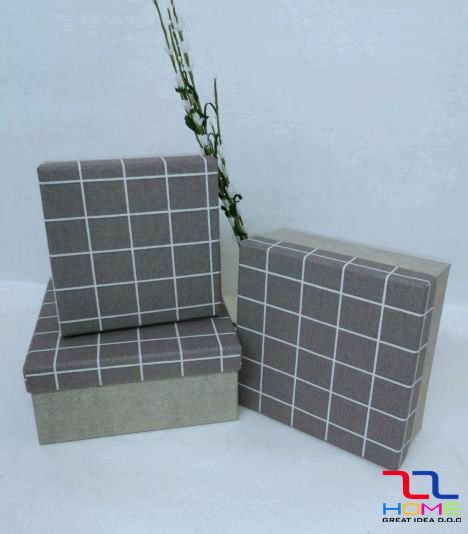 Kvadratne poklon kutije – set 3 kom