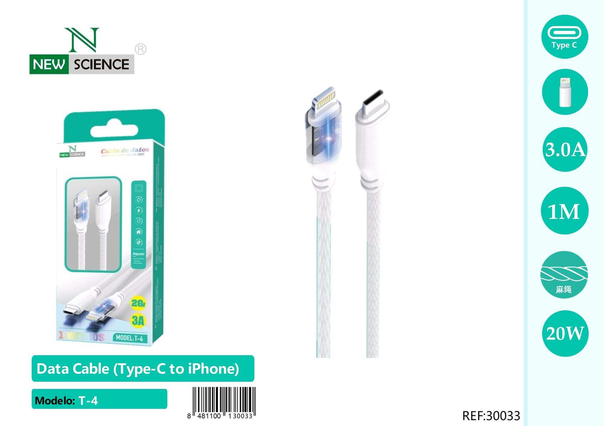 Kabel USB-C na iPhone PD, 1 m – Bijela