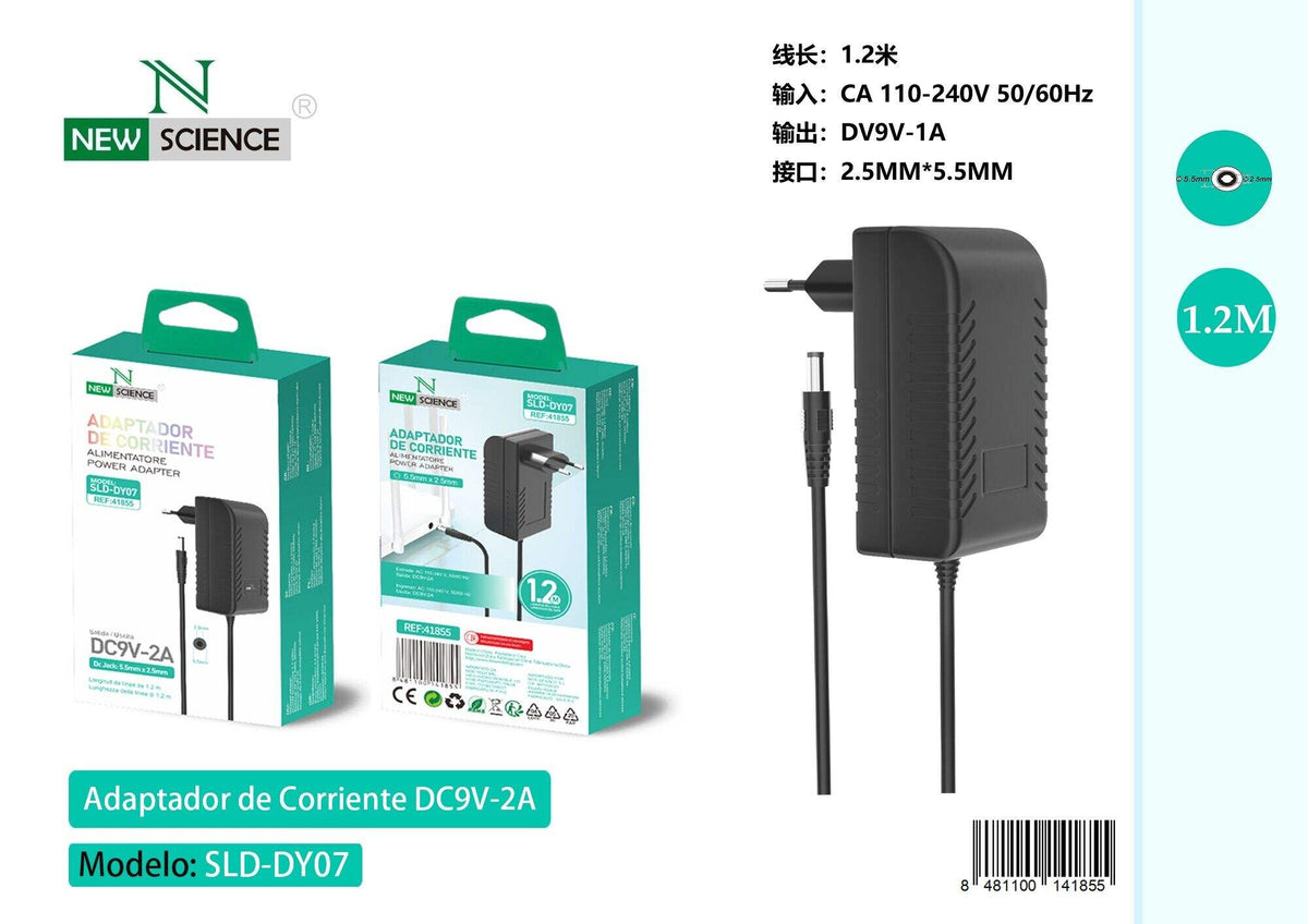 Adapter napajanja 9 V / 12 V (DY05, DY06, DY07) – 9 V, 2 A