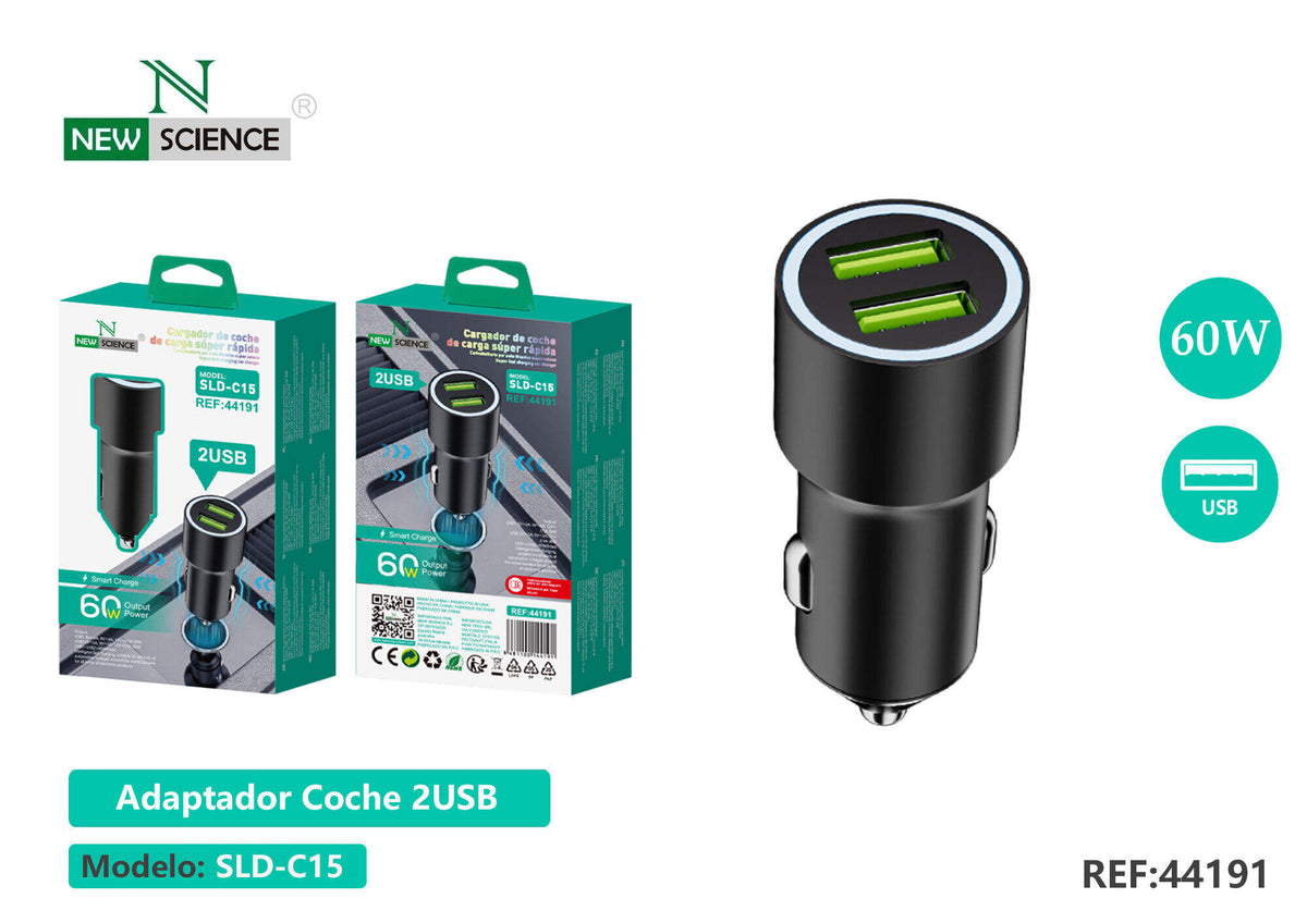 Auto punjač 60 W SLD-C15 – 2× USB