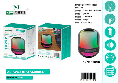 Bluetooth zvučnik s LED svjetlom (K19)
