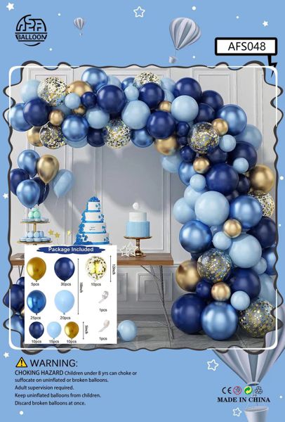 Set balona za girlandu i luk – plave i zelene nijanse