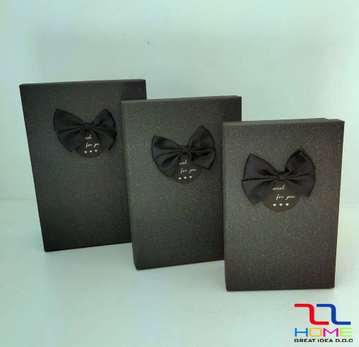 Poklon kutije s mašnom – set 3 kom