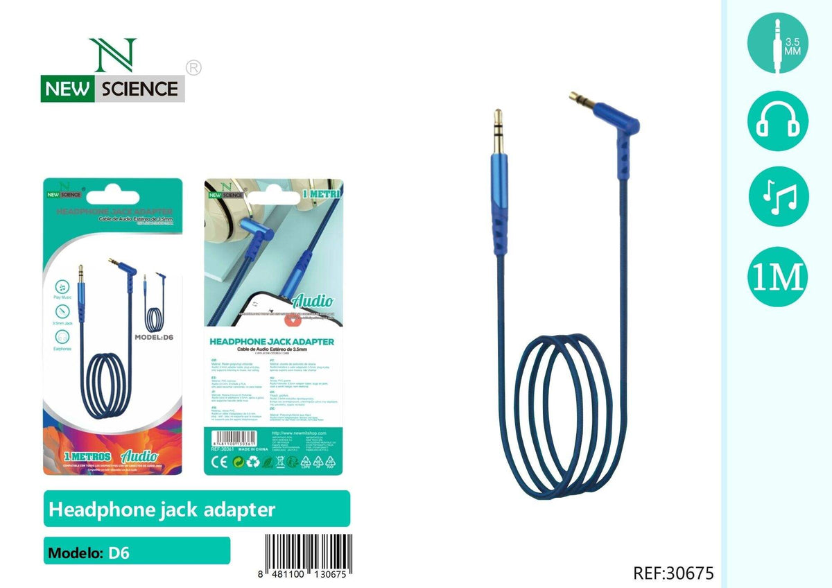 Stereo AUX kabel 3,5 mm (D6) – Plava