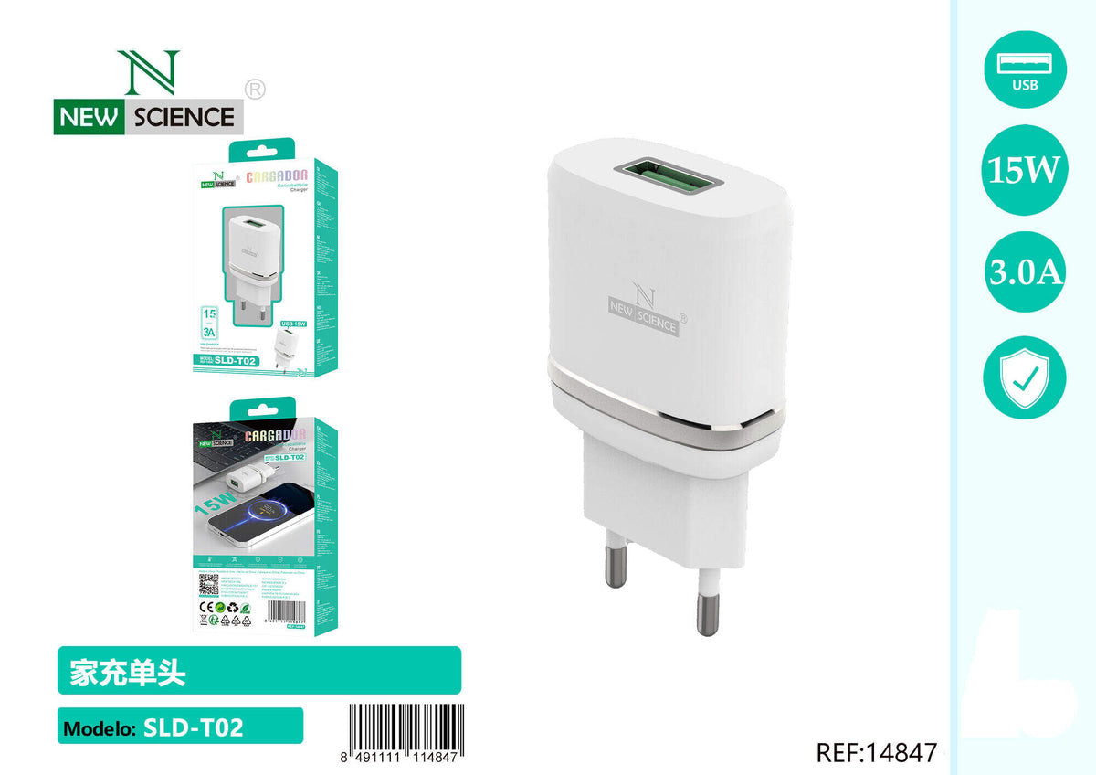 Kućni punjač USB 15 W (SLD-T02) – Samo adapter