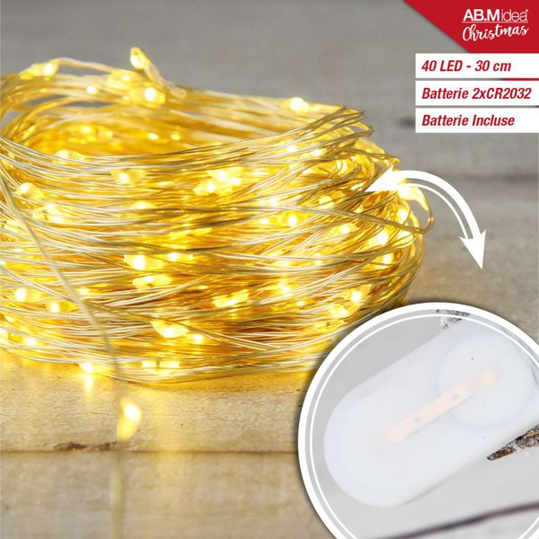 Mikro LED lampice na baterije – bakrena žica
