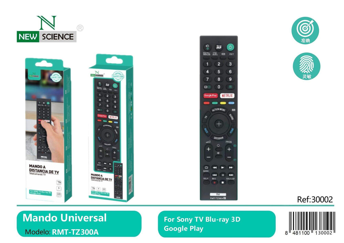 Zamjenski daljinski upravljač za Sony TV i Blu-ray (RMT-TZ300A)