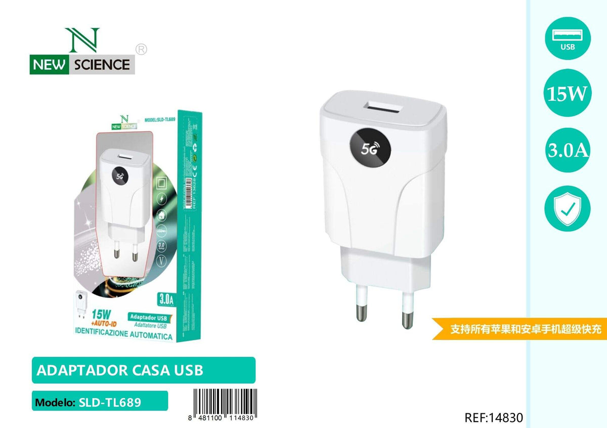 Kućni punjač USB 15 W (SLD-TL689) – Samo adapter