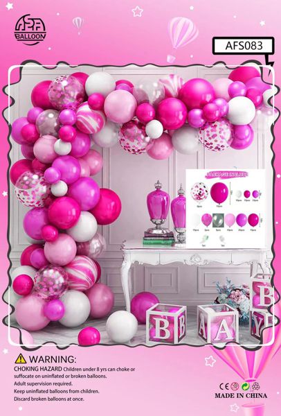 Set balona za girlandu i luk – roza-fuksija, br. 26241