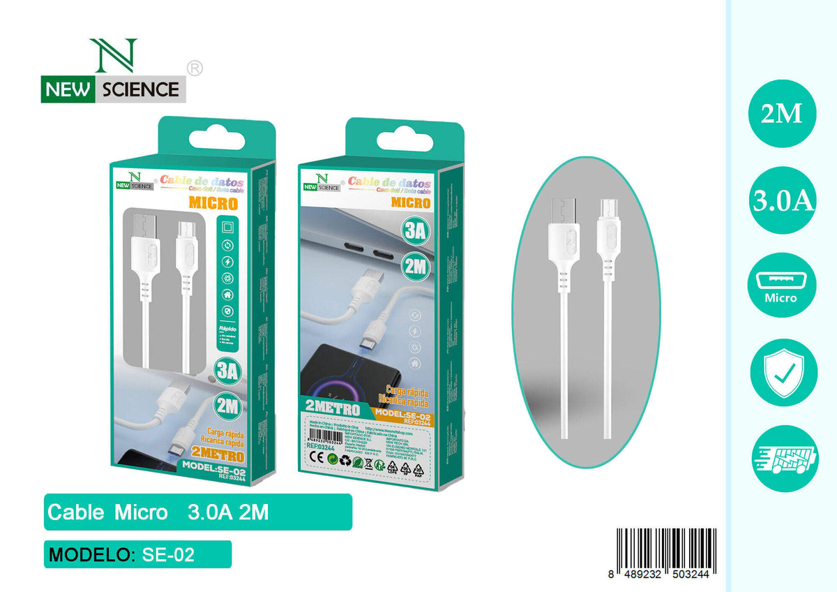 USB kabel za punjenje – 1 do 3 m (SE-02) – Micro USB, 2 m