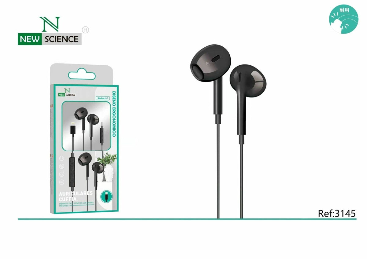 Slušalice za iPhone (Lightning) s mikrofonom (L-7) – Crna