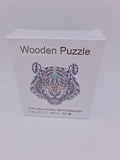 Drvene puzzle nepravilnih oblika A5 – bijeli tigar