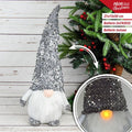 Božićni patuljak s LED svjetlom 50 cm, srebrni