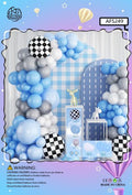 Set balona za girlandu i luk – plavo-bijeli karirani, br. 26244