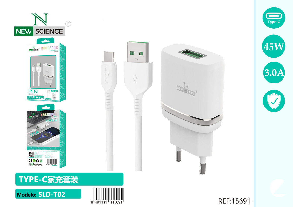 Kućni punjač USB 15 W (SLD-T02) – S USB-C kabelom