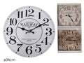 MDF vintage zidni sat 34 cm
