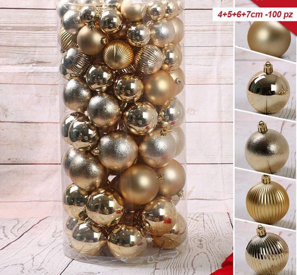 Weihnachtskugeln 100 Stück gold