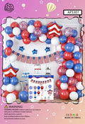 Set balona za girlandu i luk – crveno-plavi s natpisom, br. 26531
