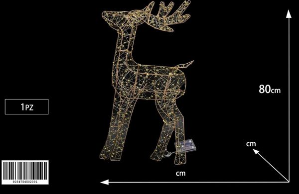 Sob s perlicama 80 cm – svjetleća božićna figura
