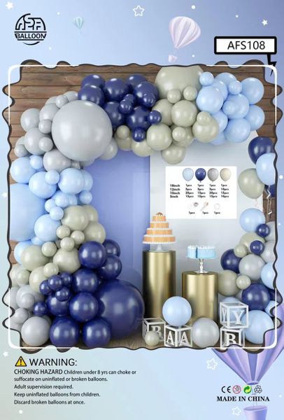 Set balona za girlandu i luk – tamnoplavo-bijeli, br. 26505