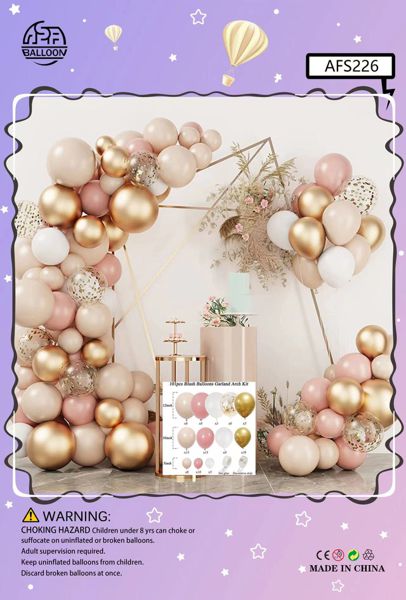 Set balona za girlandu i luk – bež-roza, br. 26255