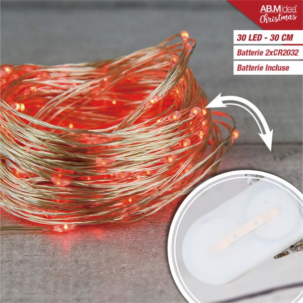 Mikro LED lampice na baterije – bakrena žica