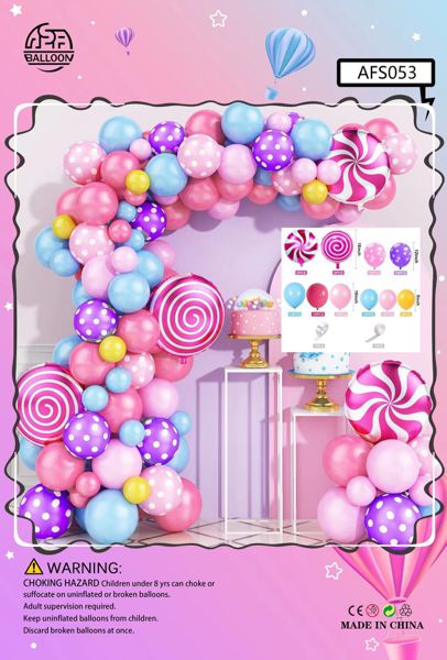 Set balona za girlandu i luk – roza-lila, br. 21687