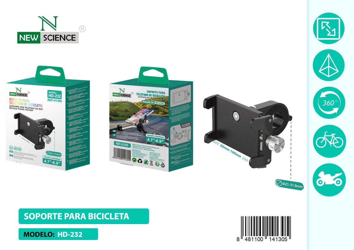 Držač za mobitel za bicikl i motor (HD-232) – Crna
