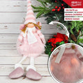 Ukrasna lutka anđeo s krilima – roza, 70 cm, s LED