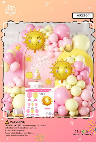 Set balona za girlandu i luk – žuto-roza, br. 32141