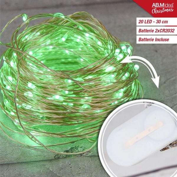 Mikro LED lampice na baterije – bakrena žica