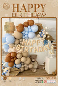 Set balona za girlandu i luk – smeđe-bež, Happy Birthday, br. 32173