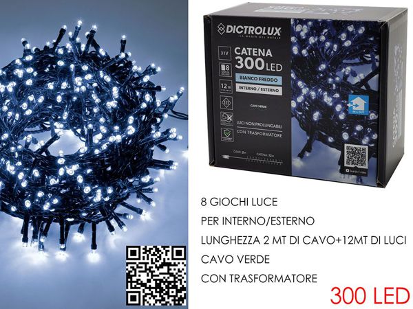 LED lampice 180–500 LED s 8 programa – zeleni kabel