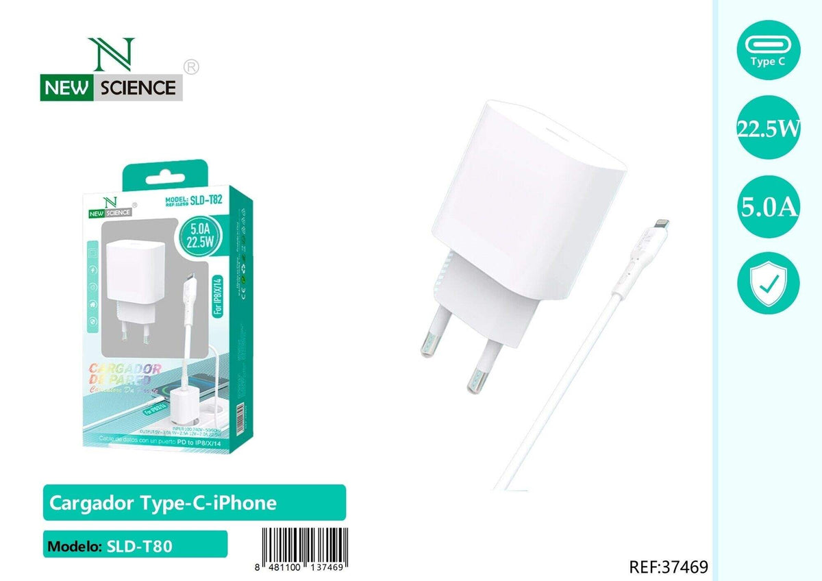 Kućni punjač USB-C PD 22,5 W (SLD-T82) – S kabelom USB-C na iPhone