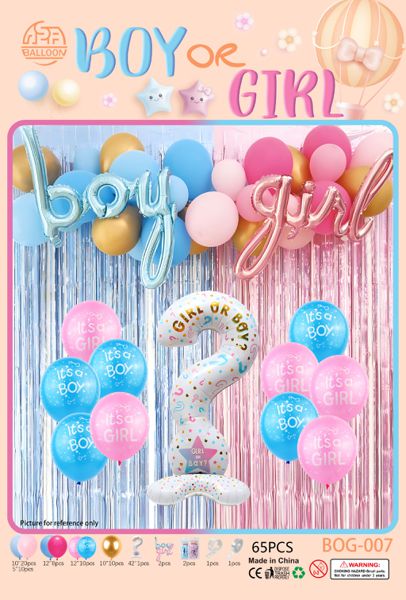 Set balona za girlandu i luk – plavo-roza, Boy or Girl, br. 32154