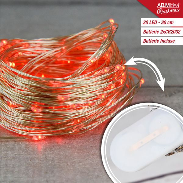 Mikro LED lampice na baterije – bakrena žica