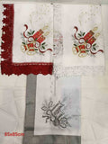 Vezeni božićni stolnjak 85 × 85 cm – model 3