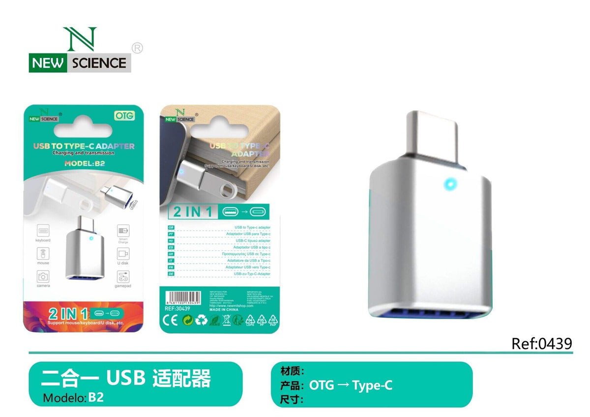 OTG adapter USB-C – srebrni (B2)