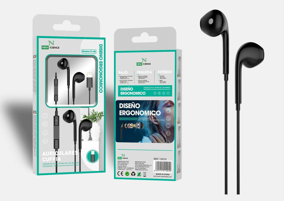 Slušalice za iPhone (Lightning) s mikrofonom (L-8) – Crna