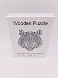 Drvene puzzle nepravilnih oblika A4 – bijeli tigar