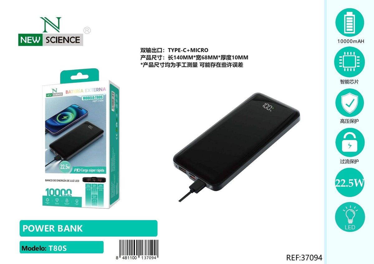 Powerbank 10000 mAh (T80S)