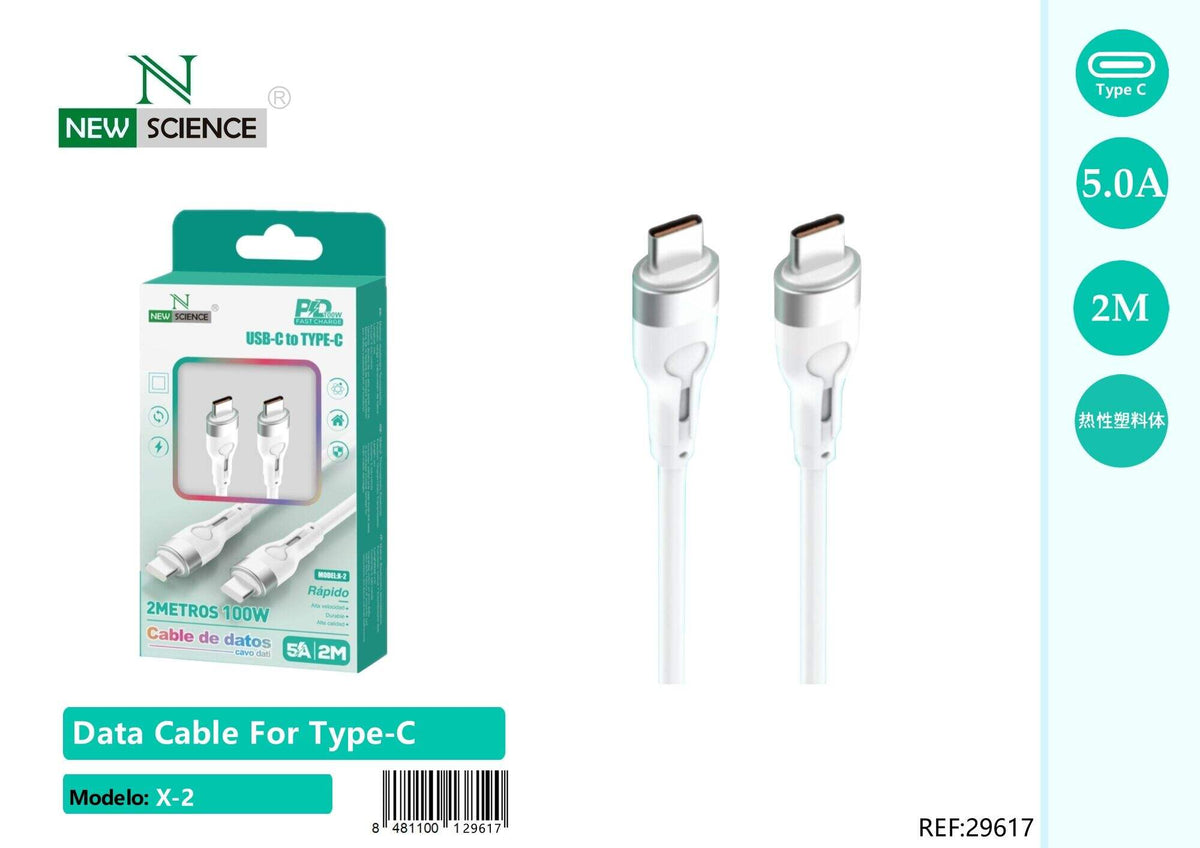 Kabel USB-C na USB-C 100 W, 2 m (X-2)